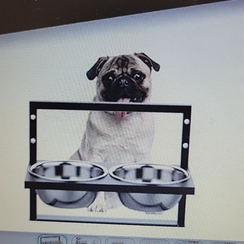 DiroPet elevated raised dog bowls stainless steel 4 adjustable heights New